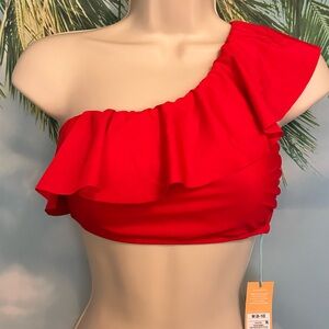 Beautiful Red bikini top by Kona Sol size medium